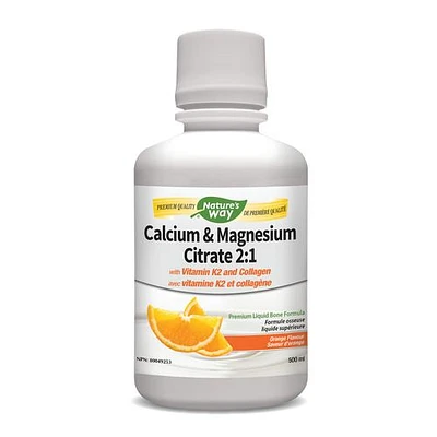 Calcium & Magnesium with K2 Liquid, Orange