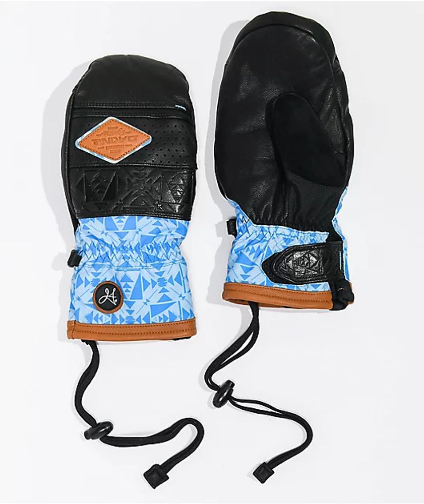 Dakine Women's Team Fleetwood Black & Blue Snowboard Mittens