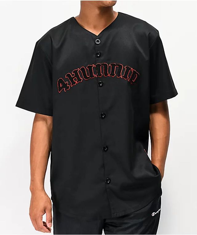 4Hunnid Homerun Red Baseball Jersey - Size XXL - Red - Jerseys - Men's Clothing at Zumiez