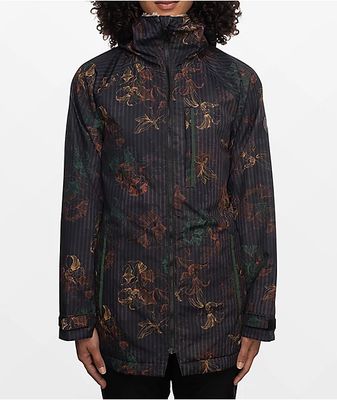 686 Dream Black Floral Stripe 10K Snowboard Jacket