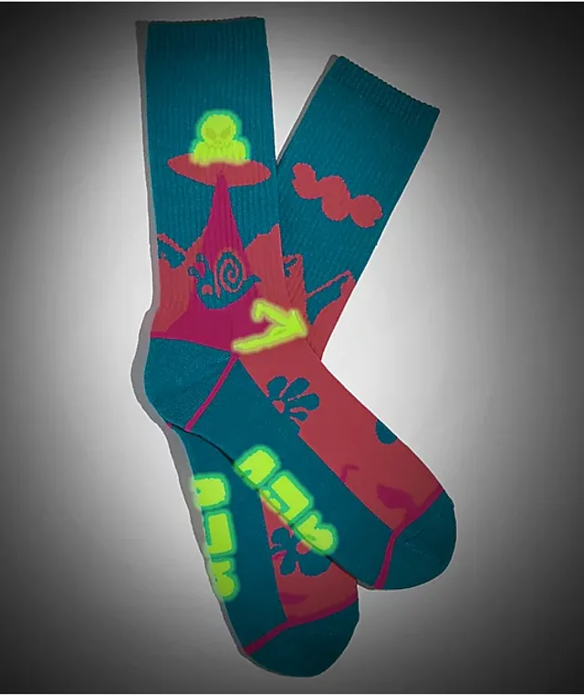 SpongeBob SquarePants Face Glow-In-The-Dark Crew Socks