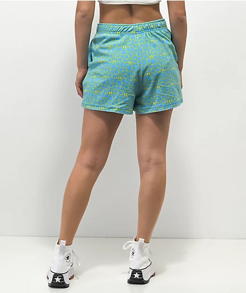 A-Lab Calisto Flower Blue Terry Cloth Shorts