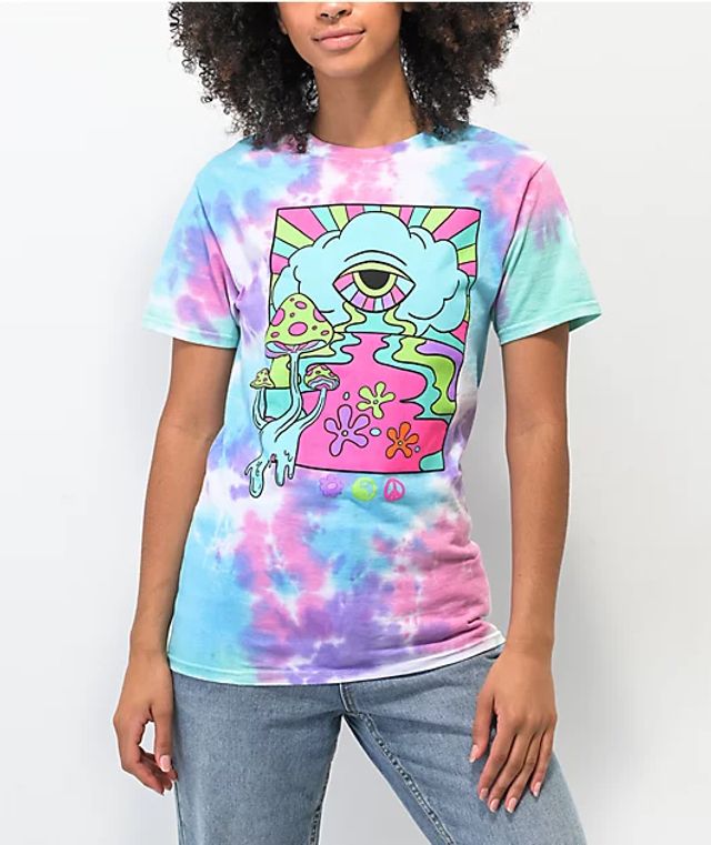 Flo Blue and Pink Tie Dye T-Shirt - Tie Dye Space