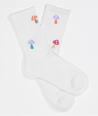 A-Lab Shroom White Crew Socks