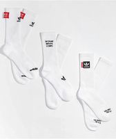 Adidas Originals Passport White 3 Pack Crew Socks