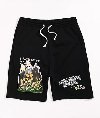 After School Special Panic Black Sweat Shorts