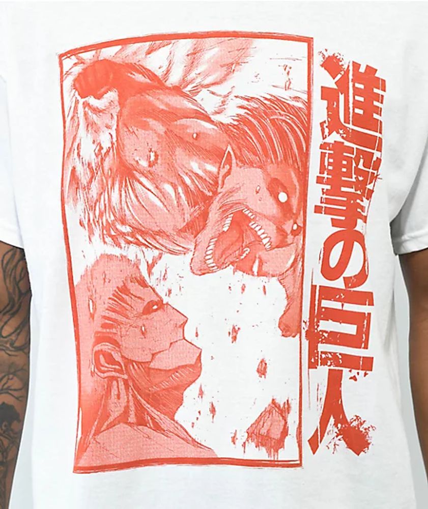 Attack On Titan Eren & Armor White T-Shirt