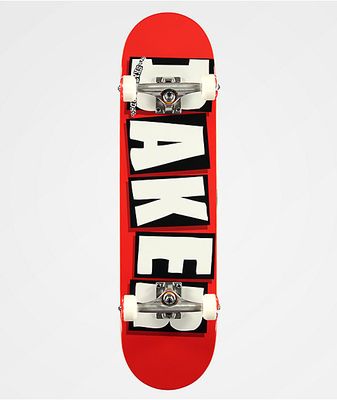 Baker Brand Logo Red 8.0" Skateboard Complete