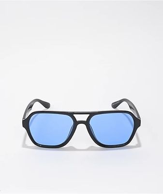 Black & Blue Aviator Sunglasses