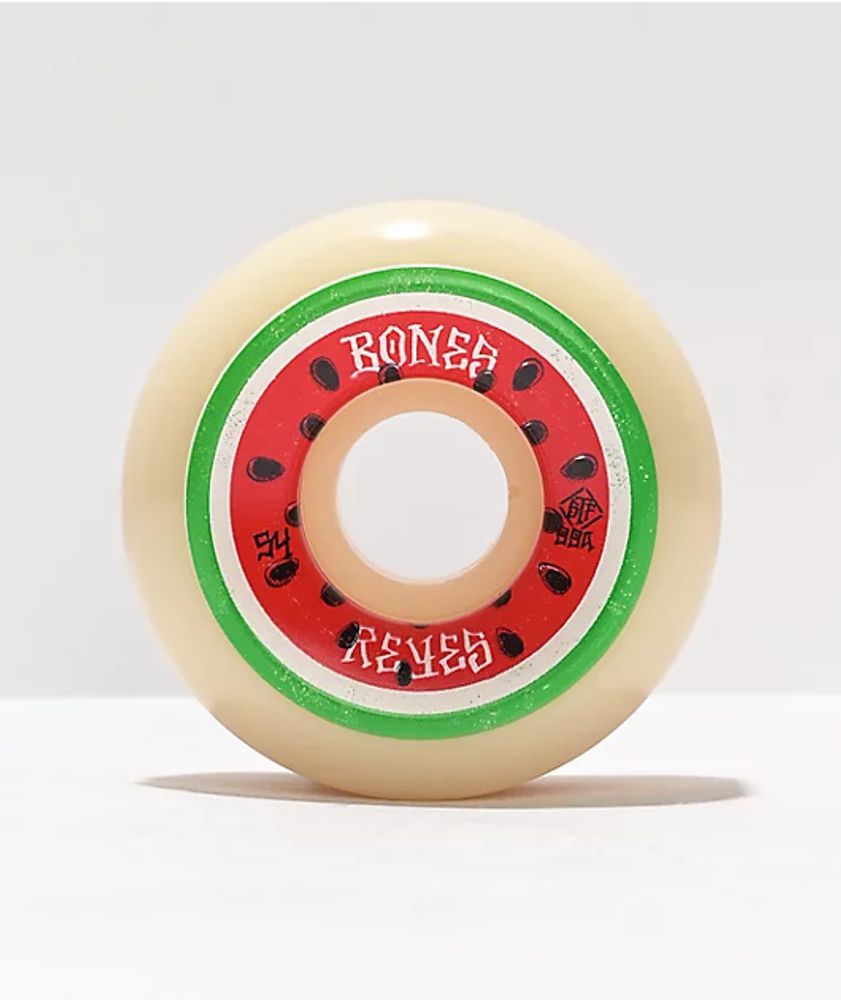 Bones Reyes Crimson V6 STF 54mm 99a White Skateboard Wheels