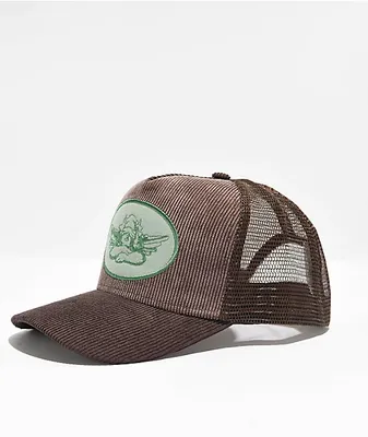 Boys Lie Palms Brown Corduroy Trucker Hat