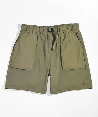 Brixton Jupiter Service Olive Green Elastic Shorts
