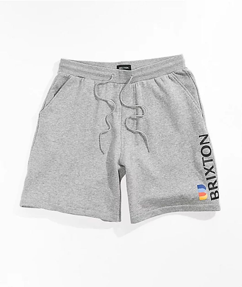 Brixton Stem Grey Sweat Shorts