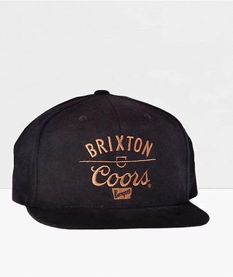 Brixton x Coors Labor Black Snapback Hat