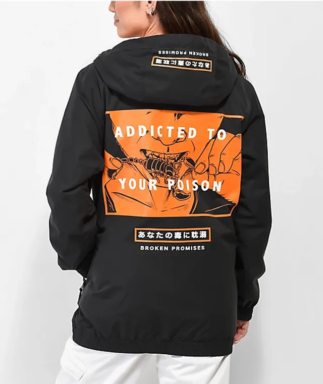 Broken Promises Love Is Lethal Brown Hooded Flannel Jacket