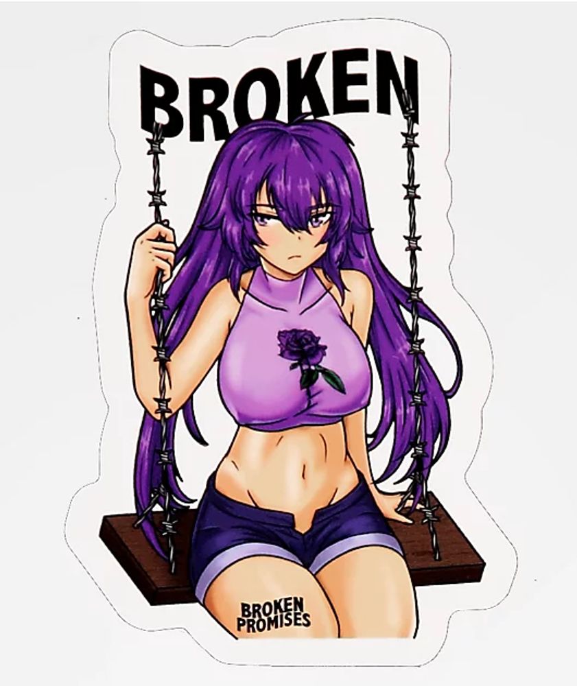 Broken Promises Anime Girl Sticker | Bramalea City Centre