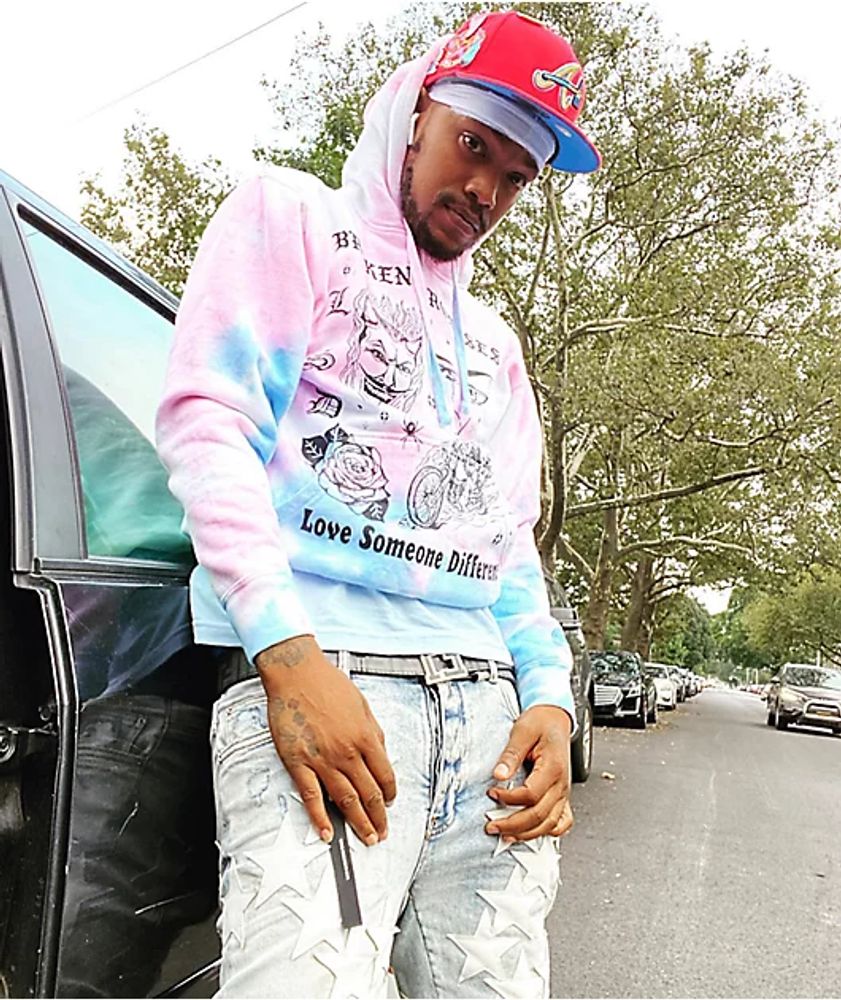 Broken Promises Enchanted Pink u0026 Blue Tie Dye Hoodie | Coquitlam Centre