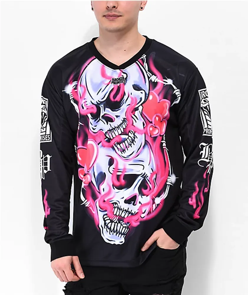 Cracked Skull Jersey, Cool Skull Shirts