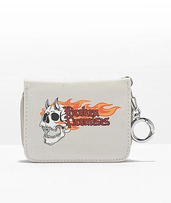 Broken Promises Screamer White Bifold Wallet