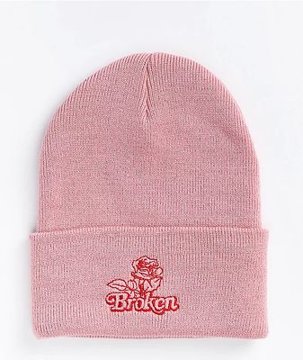 Broken Promises Thank You Pink Beanie