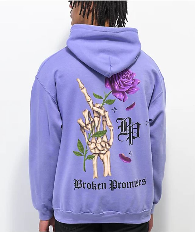 broken promises rose hoodie