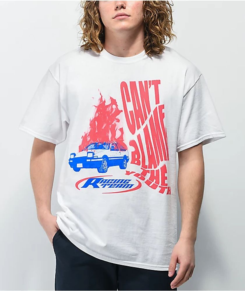 Can't Blame The Youth Burnout White T-Shirt