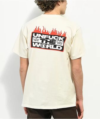 Can't Blame The Youth Unfuck Warning Tan T-Shirt