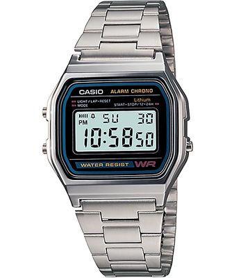 Casio A158W-1 Vintage Silver Watch