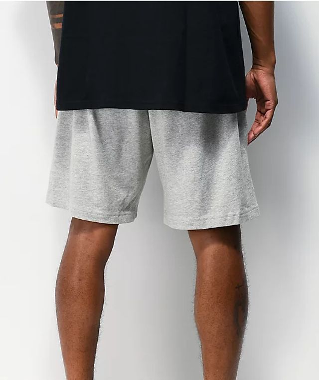 champion heavyweight grey sweat shorts