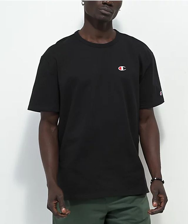 Champion Heritage Embroidered Black T-Shirt