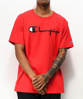 Champion Heritage Script Red T-Shirt