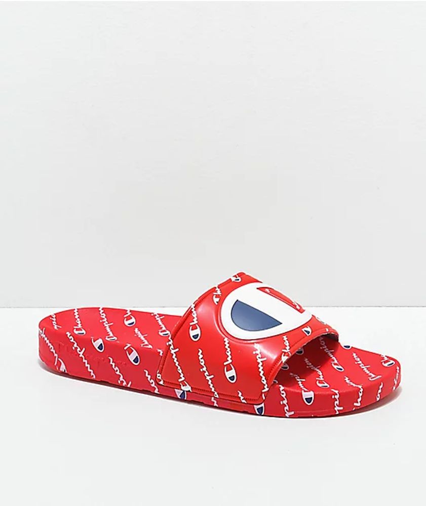 Champion IPO Repeat Red Slide Sandals | Dulles Town Center