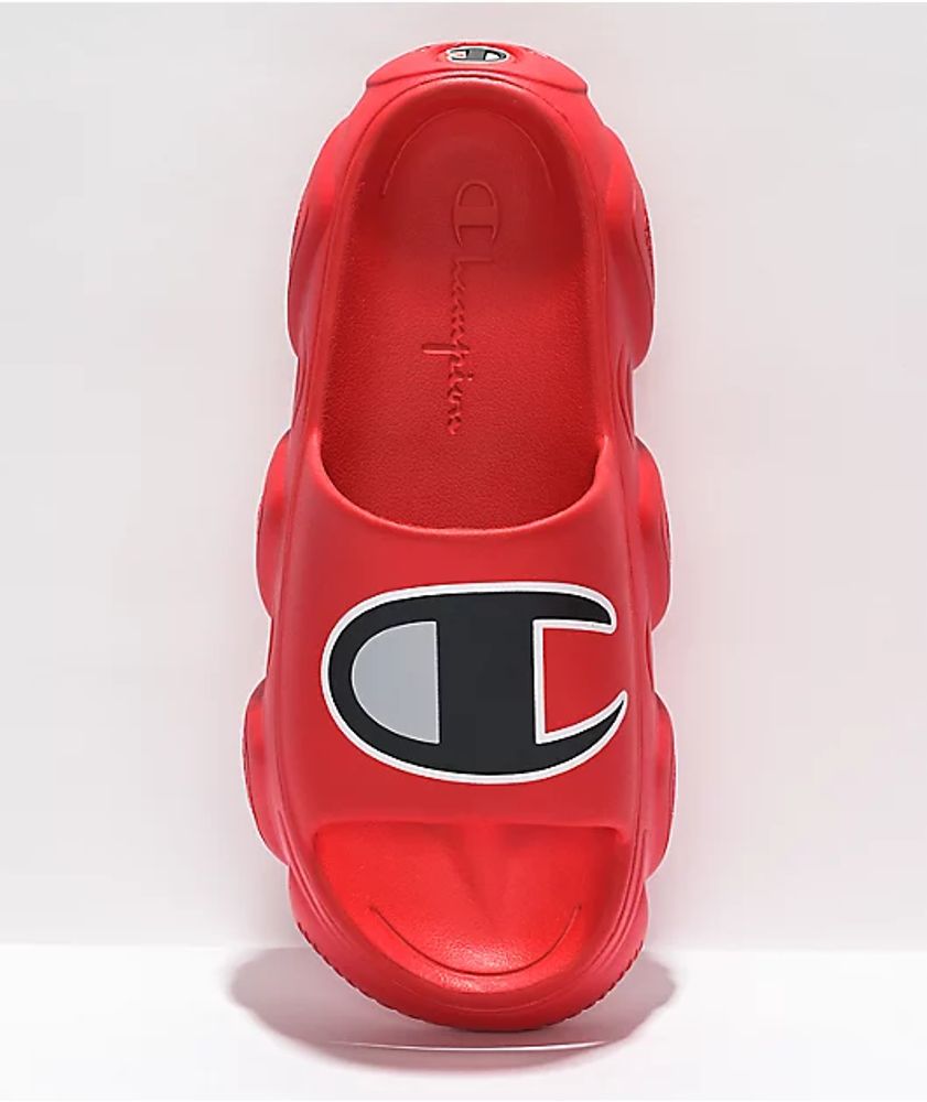 Champion Mellow Squish Red Slide Sandals