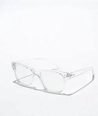 Clear Crystal Square Blue Light Glasses