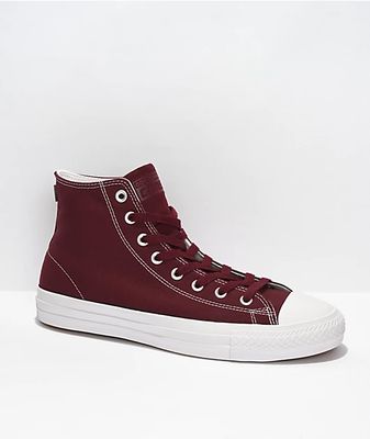 Converse Chuck Taylor All Star Pro Recycled Canvas Burgundy High Top Skate Shoes