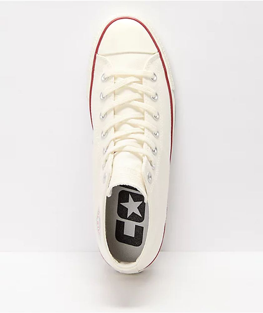 Converse Chuck Taylor All Star Pro White Mid Top Skate Shoes
