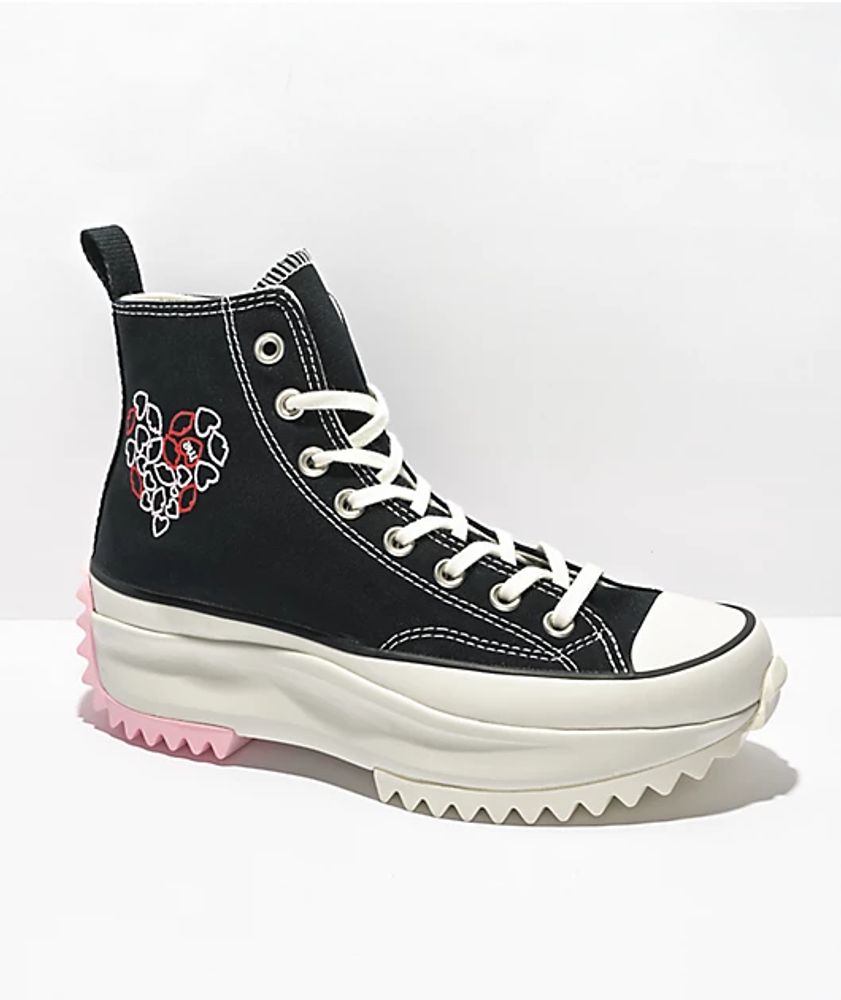 Converse Run Star Hike CW Love Black & Pink High Top Platform Shoes |  Foxvalley Mall