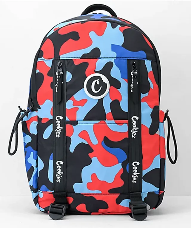 Cookies Charter Smell Proof Blue & Red Camo Backpack