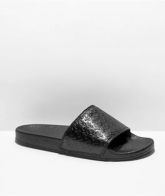 Cookies Mono Black Slide Sandals