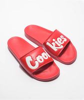 Cookies Original Mint Logo Red Slide Sandals