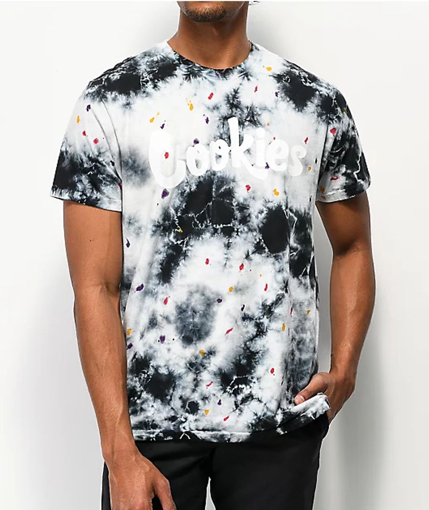 how to tie dye a shirt black and white