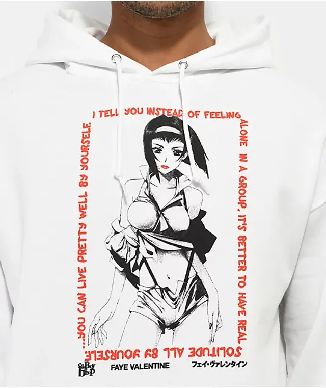 Cowboy Bebop Faye Valentine Alone White Hoodie