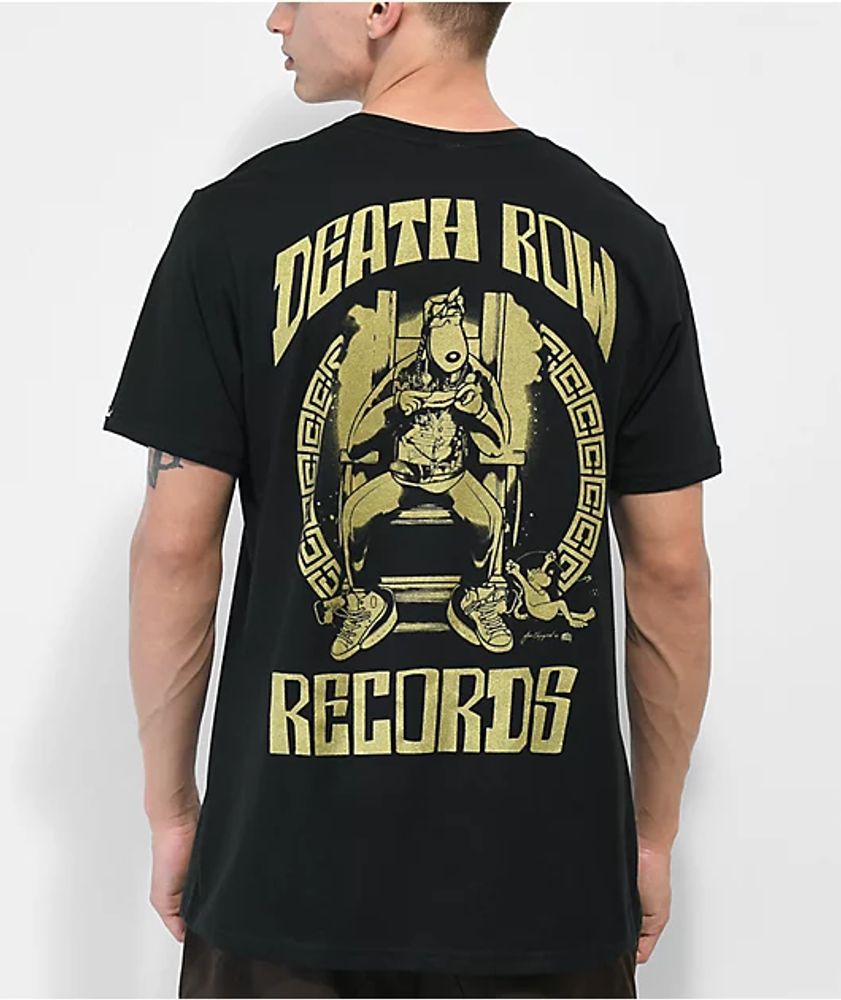 Crooks & Castles x Back On Death Row Gold Black T-Shirt