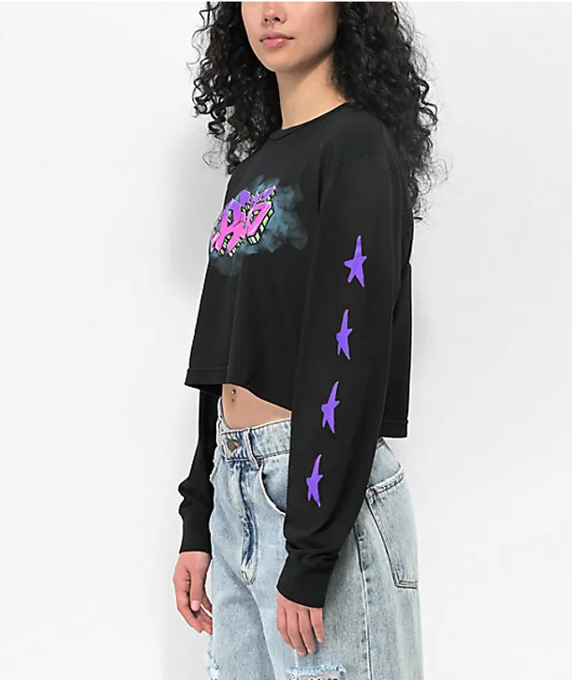 Cross Colours New York Purple Graffiti T-Shirt - Black M