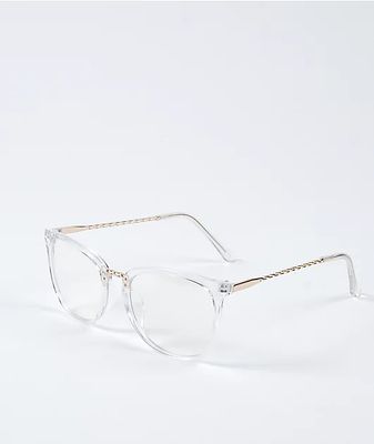 Crystal Clear & Pink Frame Blue Light Glasses