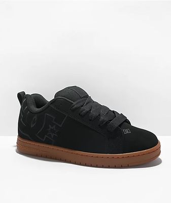 DC Court Graffik Black & Gum Skate Shoes
