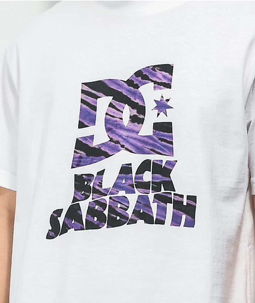 DC x Black Sabbath Star Fill White T-Shirt