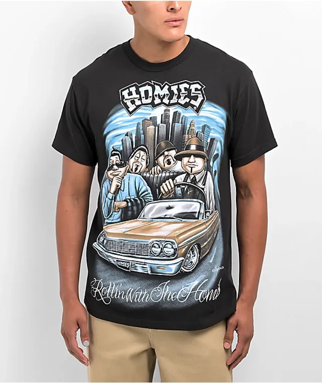 Buy Old School Cholo Gangster Lowrider Chicano Art David Gonzales DGA T  Shirt Medium Black at