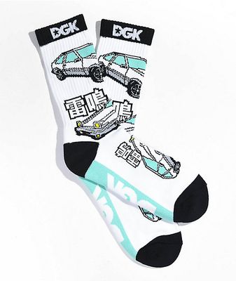 DGK Drifter White Crew Socks