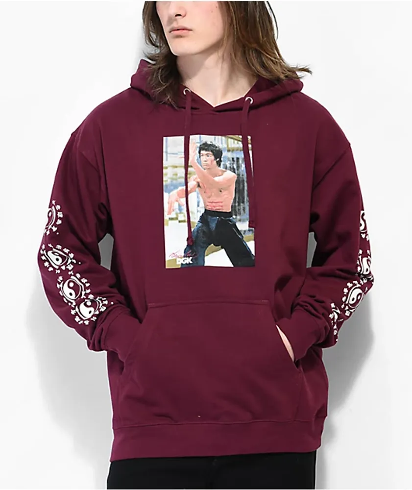 DGK x Bruce Lee Like Echo Burgundy Hoodie | Vancouver Mall